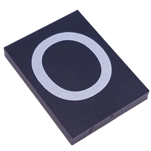 Lego Modulex Tile 6 x 8 without Internal Support with White 'O' Print