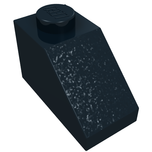 Lego Brick Sloped 45° 2 x 1 without Bottom Pin / Black
