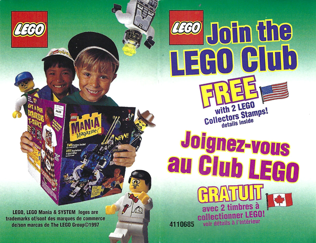 Lego 1997 Insert - LEGO Club - US/Canadian (4110685)