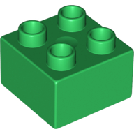 Lego Duplo Brick 2 x 2 / Green