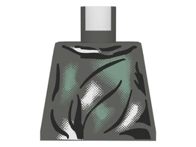 Lego Torso SW Camouflage Smock Pattern (Endor) / Dark Gray