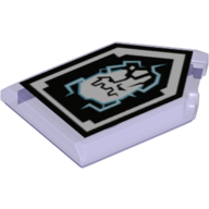 Lego Tile Special 2 x 3 Pentagonal with Nexo Power Shield Print - Corrupting Crush
