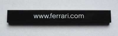 Lego Tile 1 x 8 with 'www.ferrari.com' Pattern (Sticker) - Set 75913 / Black