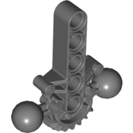 Lego Large Figure Skeletal, Torso with Beam, 2 Ball Joints, and 7 Tooth Half Gear / Dark Bluish Gray