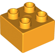 Lego Duplo Brick 2 x 2 / Bright Light Orange