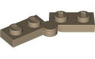 Lego Hinge Plate 1 x 4 Swivel (2429 / 2430) / Dark Tan