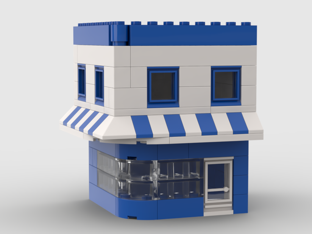 Lego Corner Malt Shop Town Plan Style