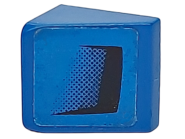 Lego Slope 30 1 x 1 x 2/3 with Black Air Intake on Blue Background Pattern Model Left Side (Sticker) - Set 8151