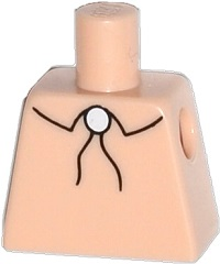 Lego Torso Simpsons Shirt with String (Bolo) Tie Pattern / Light Nougat