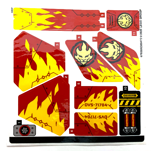 Lego Sticker Sheet for Set 71704-1