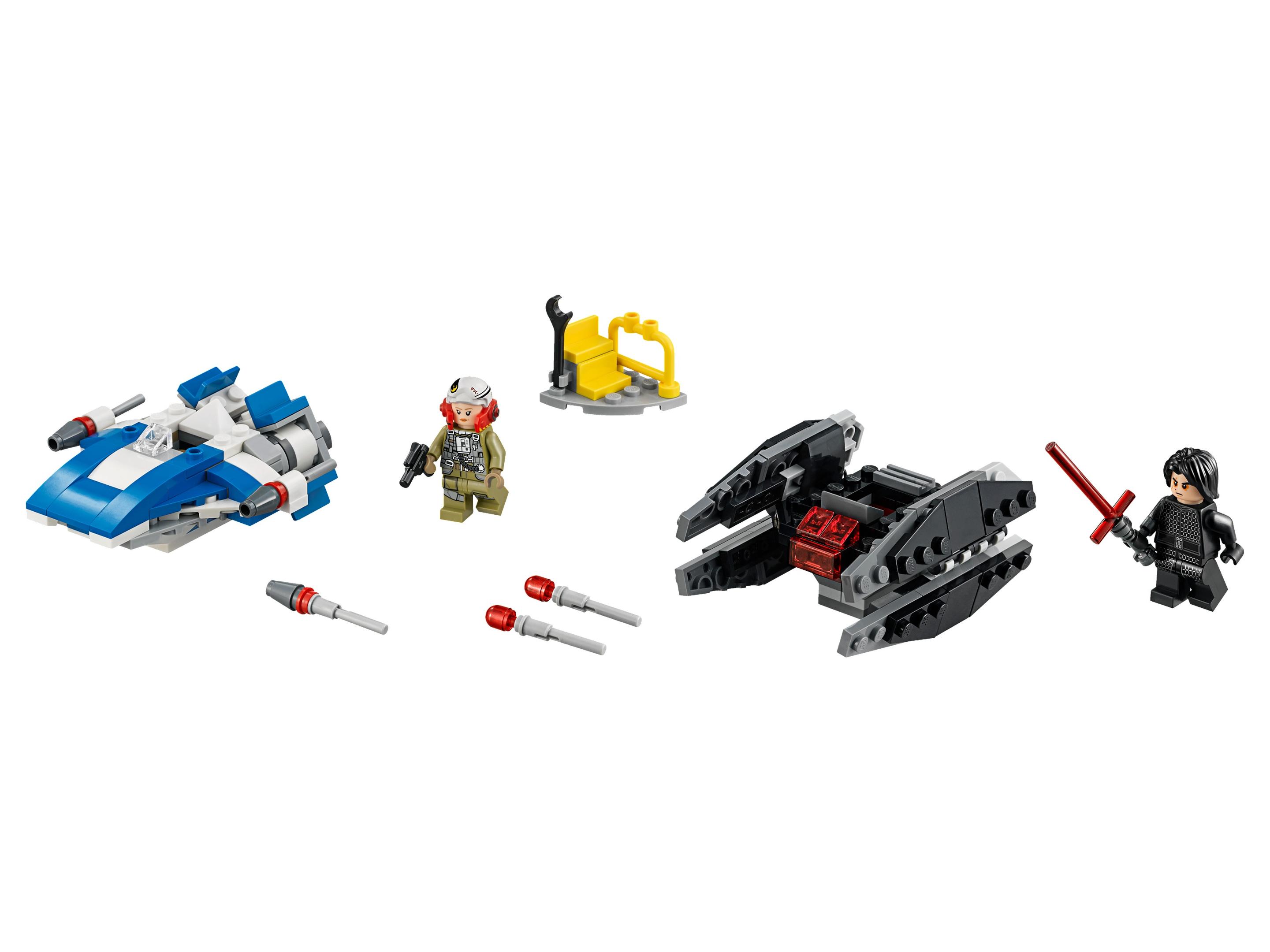 Lego A-Wing vs. TIE Silencer Microfighters