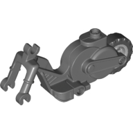 Lego Vehicle Base, Motorcycle Chassis with Light Bluish Gray Flywheel / Dark Bluish Gray