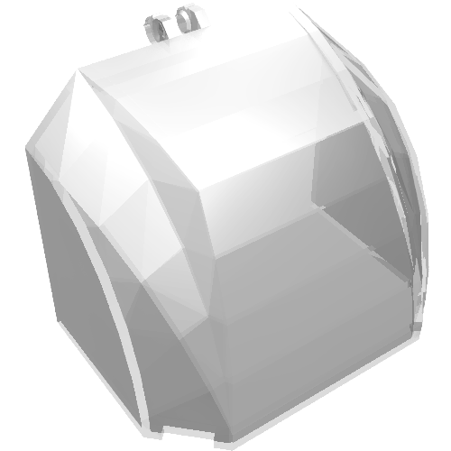 Lego Windscreen 4 x 6 x 4 Canopy with Hinge / Trans-Clear