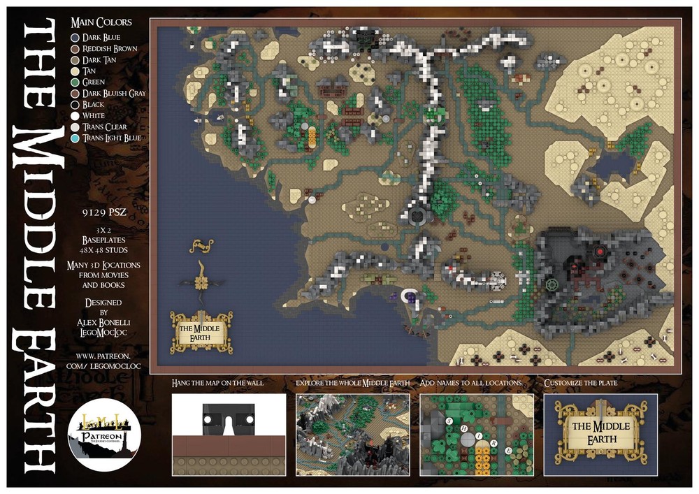 Lego UCS Middle Earth Map