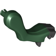 Lego Creature Body Part, Dragon Arm, Right with Black Claws Pattern / Dark Green