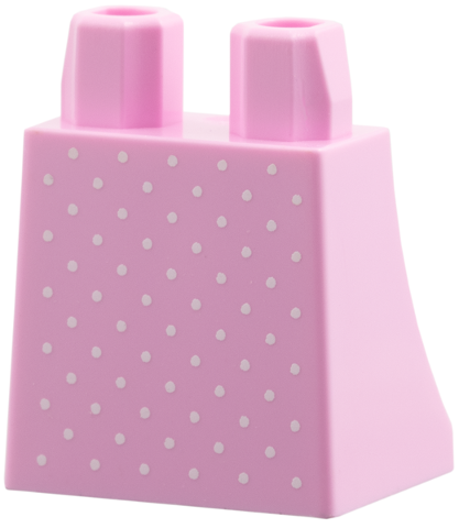 Lego Lower Body, Skirt with White Spots Pattern