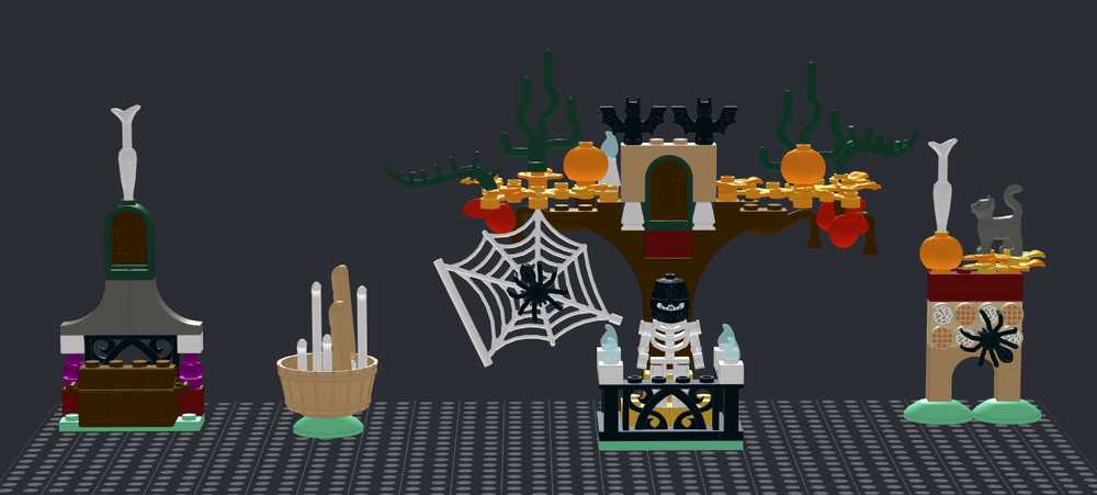 Lego spooky tree with side builds