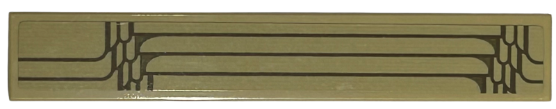 Lego Tile 1 x 6 with Dark Tan Columns Pattern Model Left Side (Sticker) - Set 76413 / Tan