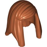 Lego Hair Long Smooth with Bangs Swept to the Right / Dark Orange