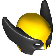 Lego Mask Wolverine with Black Pointed Sides Print