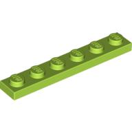 Lego Plate 1 x 6 / Lime
