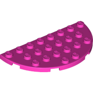 Lego Plate Round Half 4 x 8 / Dark Pink