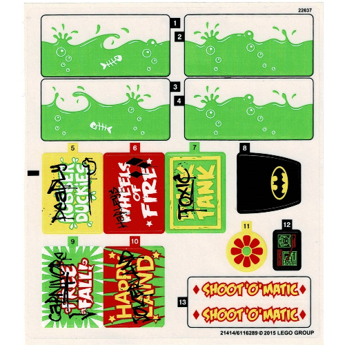 Lego Sticker Sheet 1 for Set 76035-1 / [No Color/Any Color]