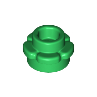 Lego Plant, Flower, Plate Round 1 x 1 with 5 Petals / Green