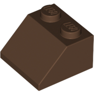 Lego Brick Sloped 45° 2 x 2 / Brown