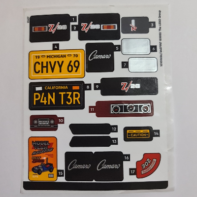 Lego Sticker Sheet for Set 10304-1 / [No Color/Any Color]