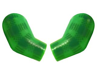 Lego Arm, (Matching Left and Right) Pair with Green Plaid Pattern / Bright Green