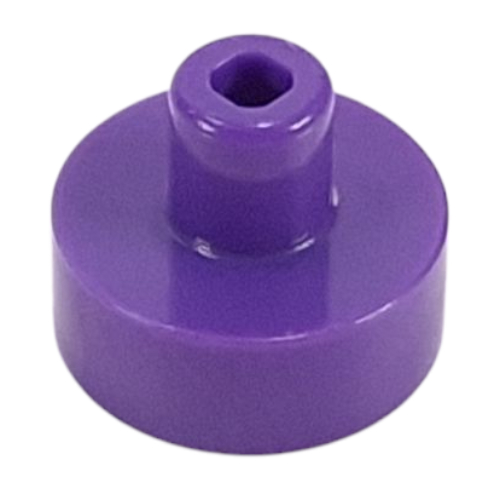 Lego Tile Special Round 1 x 1 with Hollow Bar / Dark Purple