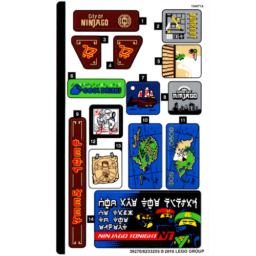 Lego Sticker Sheet 2 for Set 70657-1 / [No Color/Any Color]