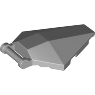 Lego Windscreen 6 x 4 x 1 Hexagonal with Handle / Light Bluish Gray