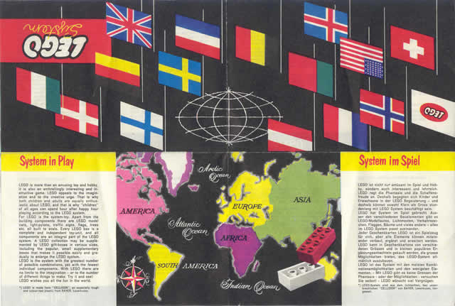 Lego 1963 Information Leaflet - System in Play (in 10 languages)