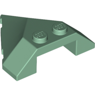 Lego Brick Wedged, Sloped 4 x 4 Pointed / Sand Green