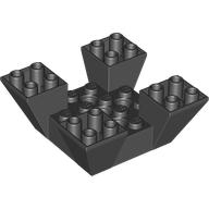 Lego Slope Inverted 65° 6 x 6 x 2 Quad with Cutouts / Black