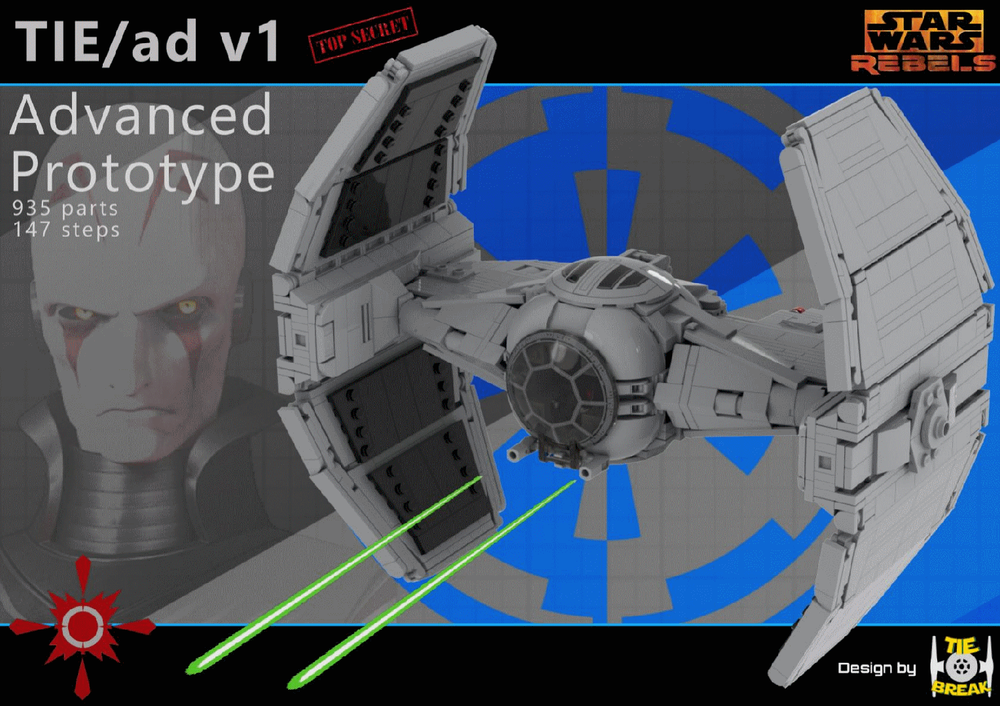 Lego TIE/ad v1 Advanced Prototype