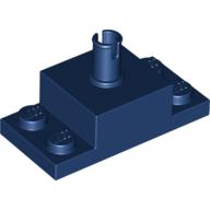 Lego Brick Special 2 x 4, with 2 x 2 Brick with Top Pin and 1 x 2 Side Plates / Dark Blue