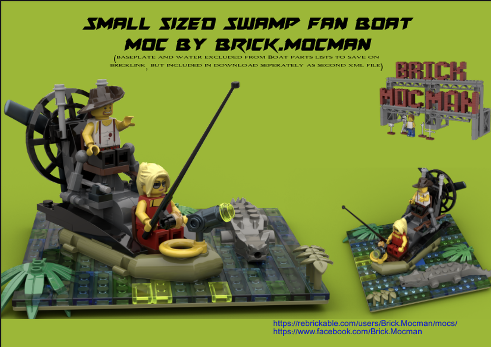 Lego Swamp Fan Boat - Small Sized