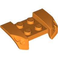Lego Mudguard 2 x 4 with Molded Headlights / Orange