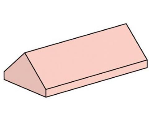 Lego 2 x 4 Sand Red Ridge Roof Tiles Steep Slope