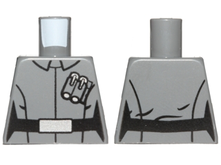 Lego Torso SW First Order Officer Female Pattern / Dark Bluish Gray