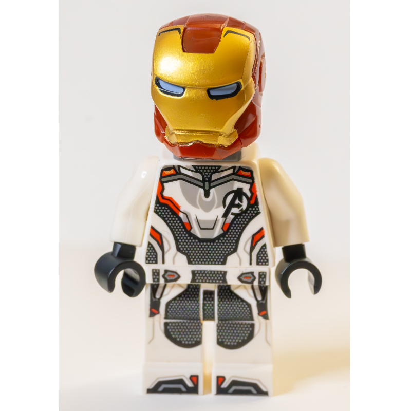 Lego Iron Man, White Advanced Tech (Quantum) Suit with Neck Bracket