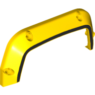 Lego Technic Panel Car Mudguard 15 x 2 x 7 Yellow with Black Side Print