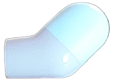 Lego Arm, Left with Molded White Short Sleeve  Pattern / Light Nougat