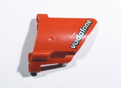 Lego Technic, Panel Fairing #22 Large Short, Small Hole, Side A with 'vodafone' Pattern (Sticker) - Set 8674
