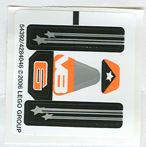 Lego Sticker Sheet for Set 8661-1