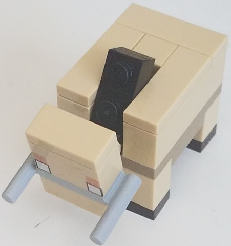 Lego Minecraft Hoglin, Tan Face - Brick Built
