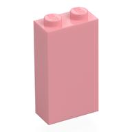 Lego Brick 1 x 2 x 3 with Bottom Stud Holder / Warm Pink